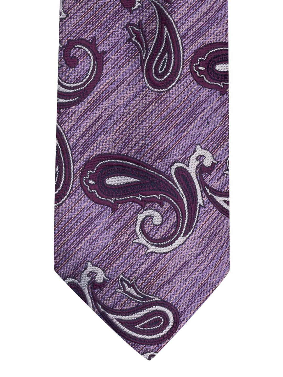 The Tie Hub Lavender & Purple Woven Design Reversible Broad Tie