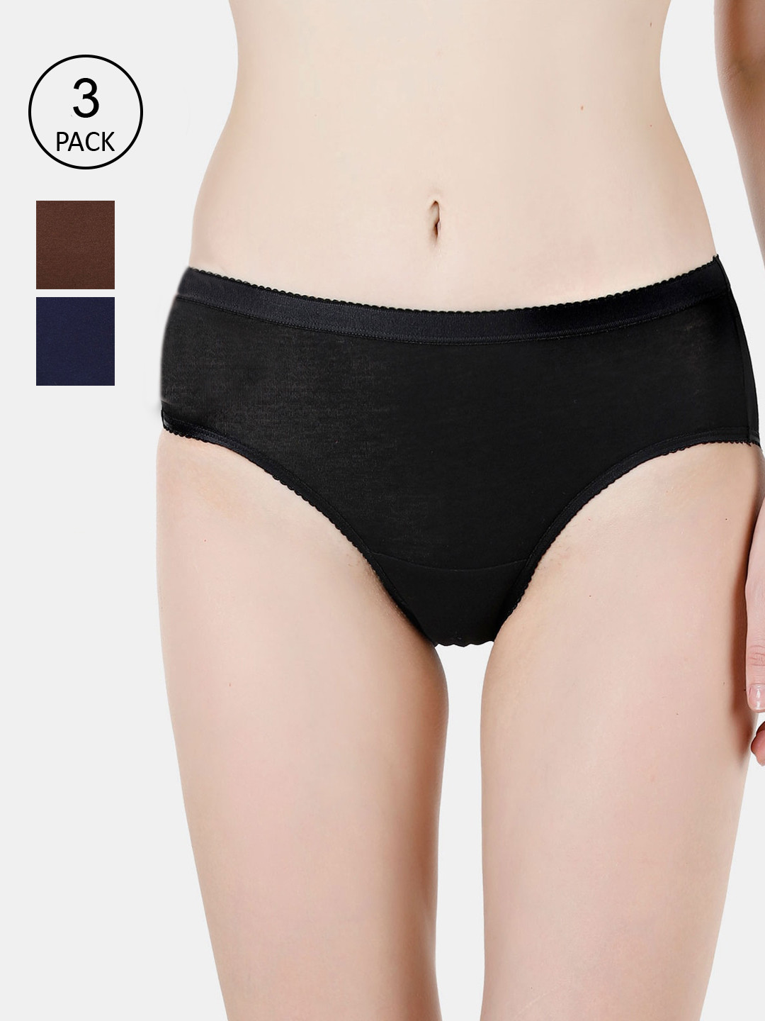 Vami Women Pack Of 3 Assorted Basic Briefs VAMIBREF46154228