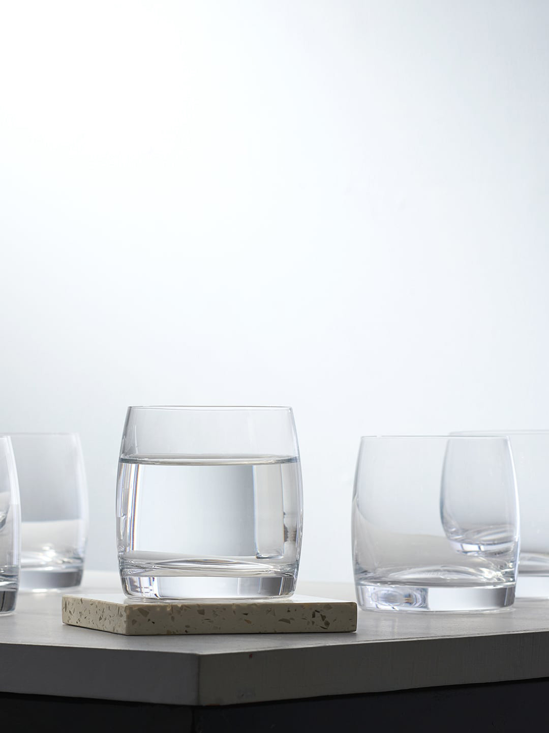 Pure Home and Living Set of 6 Transparent Glass Tumblers