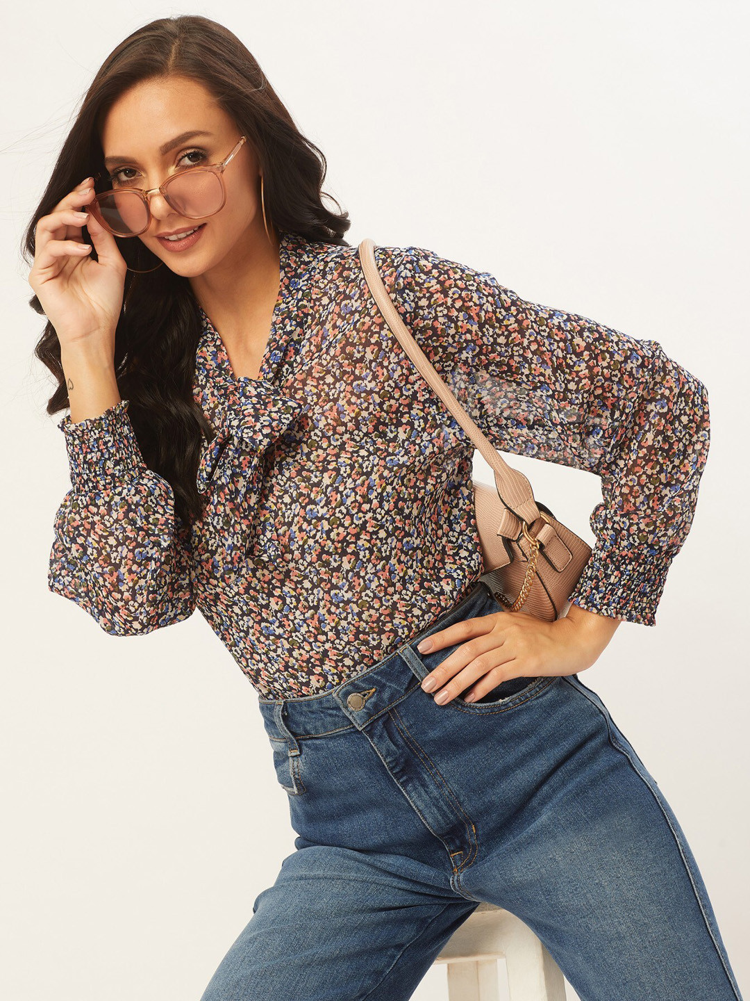 ANVI Be Yourself Women Multicoloured Printed Top