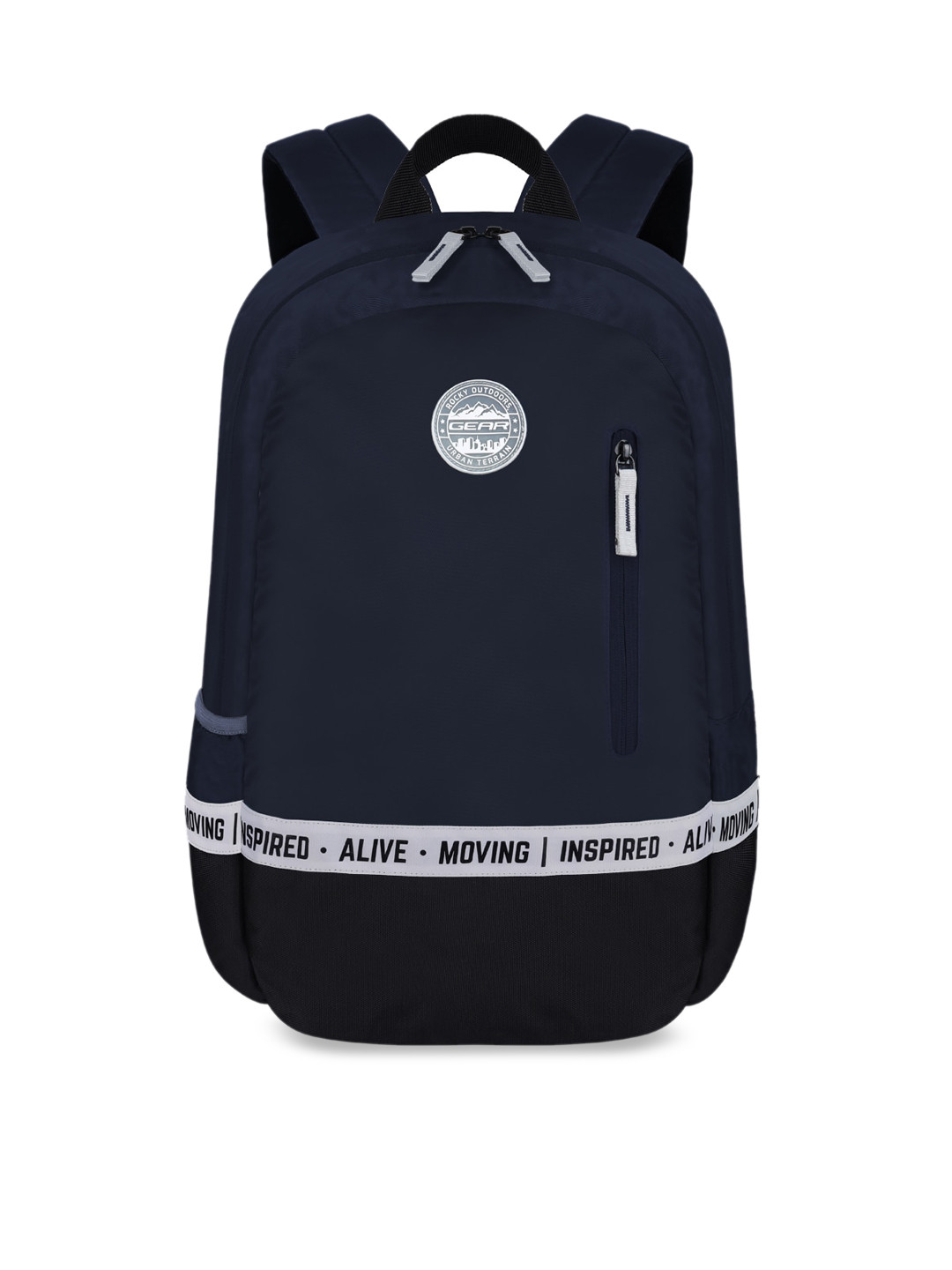 Gear Unisex Navy Blue Solid Backpack