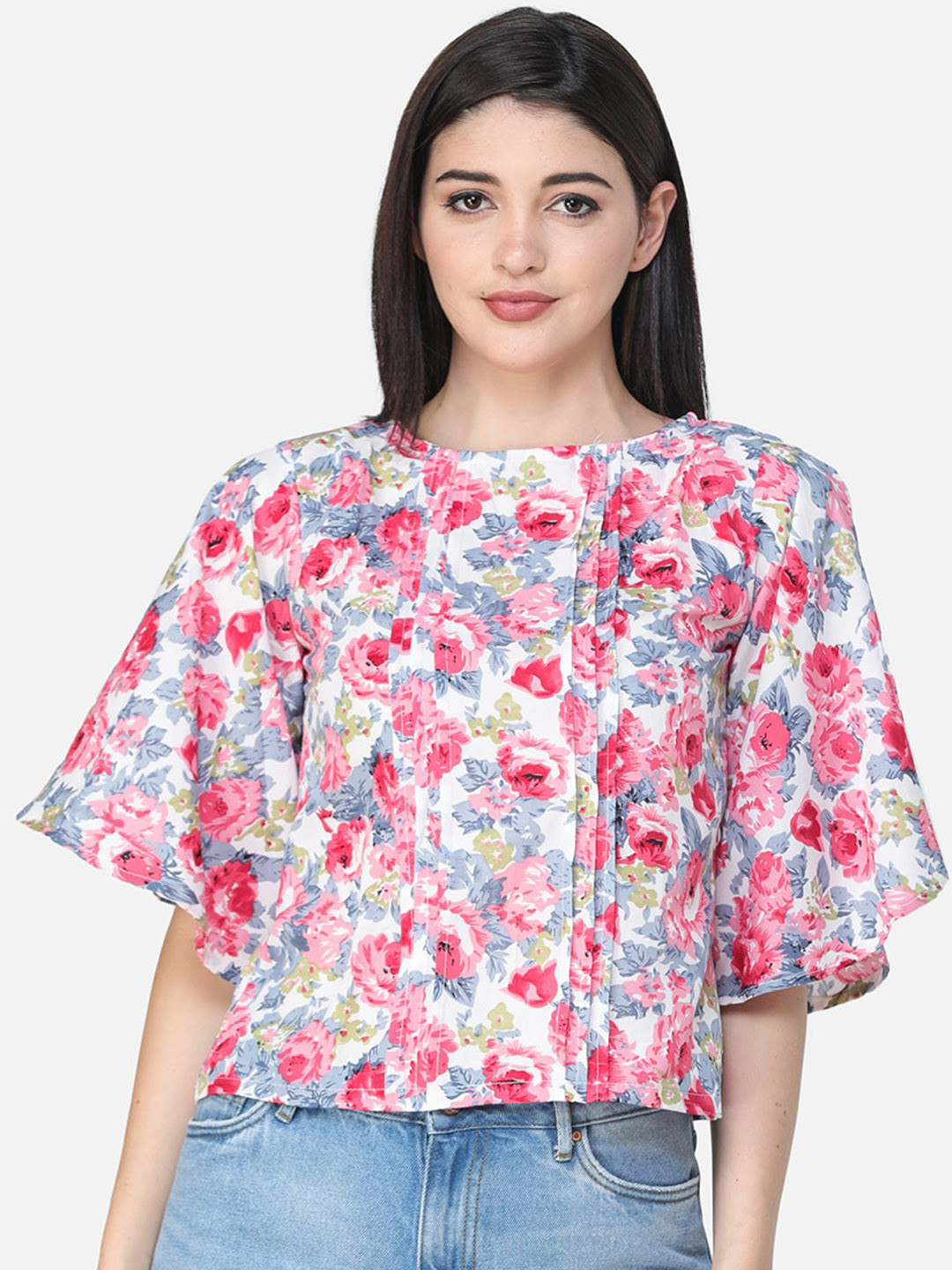 SCORPIUS Women White Printed Top