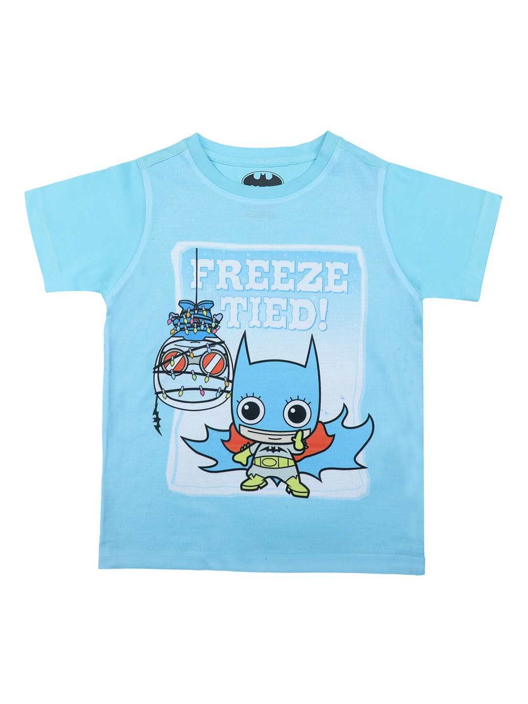 Batman Boys Blue Batman Printed Round Neck T-shirt