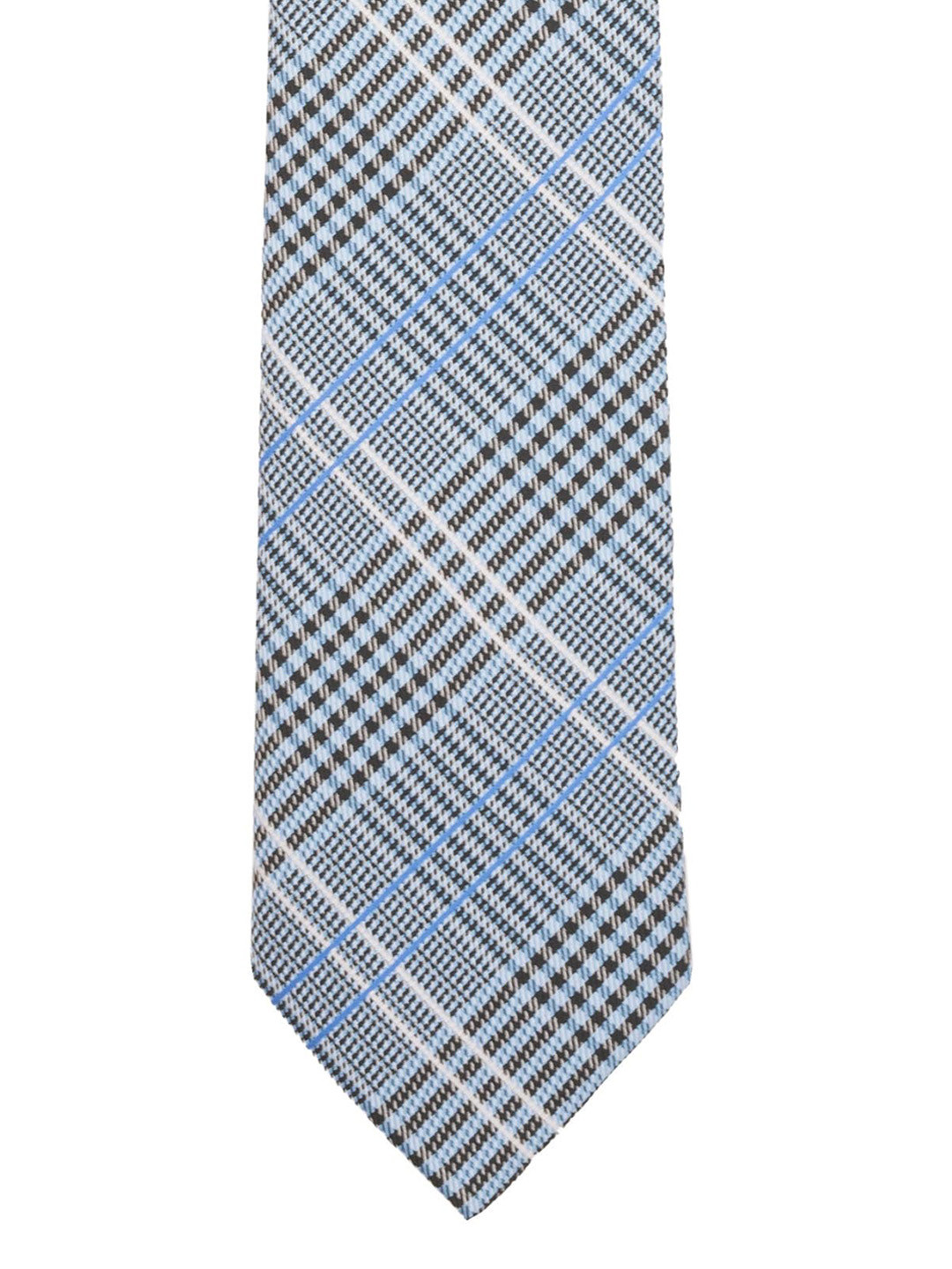 The Tie Hub Blue & White Checked Broad Tie