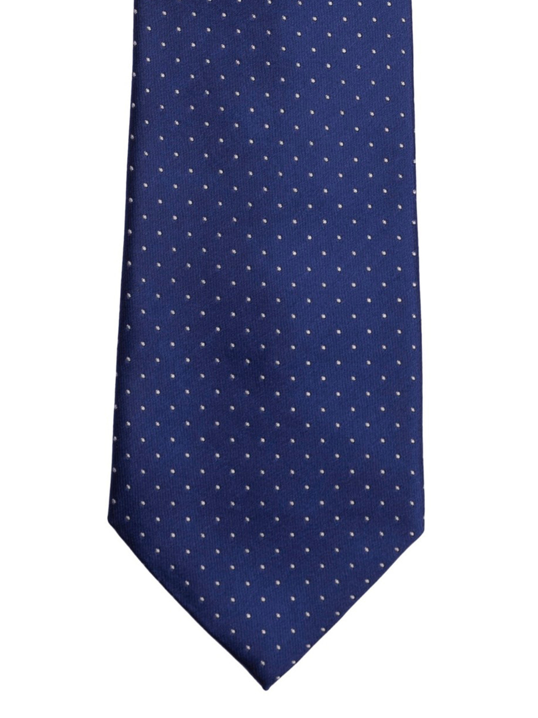The Tie Hub Blue & White Woven Design Broad Tie