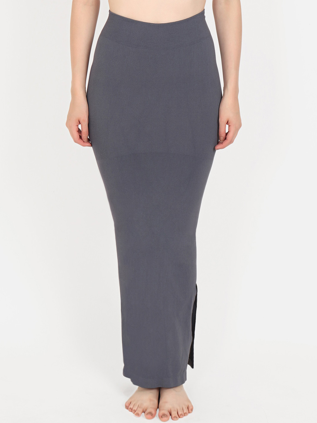 Beau Design Women Grey Saree Shapewear