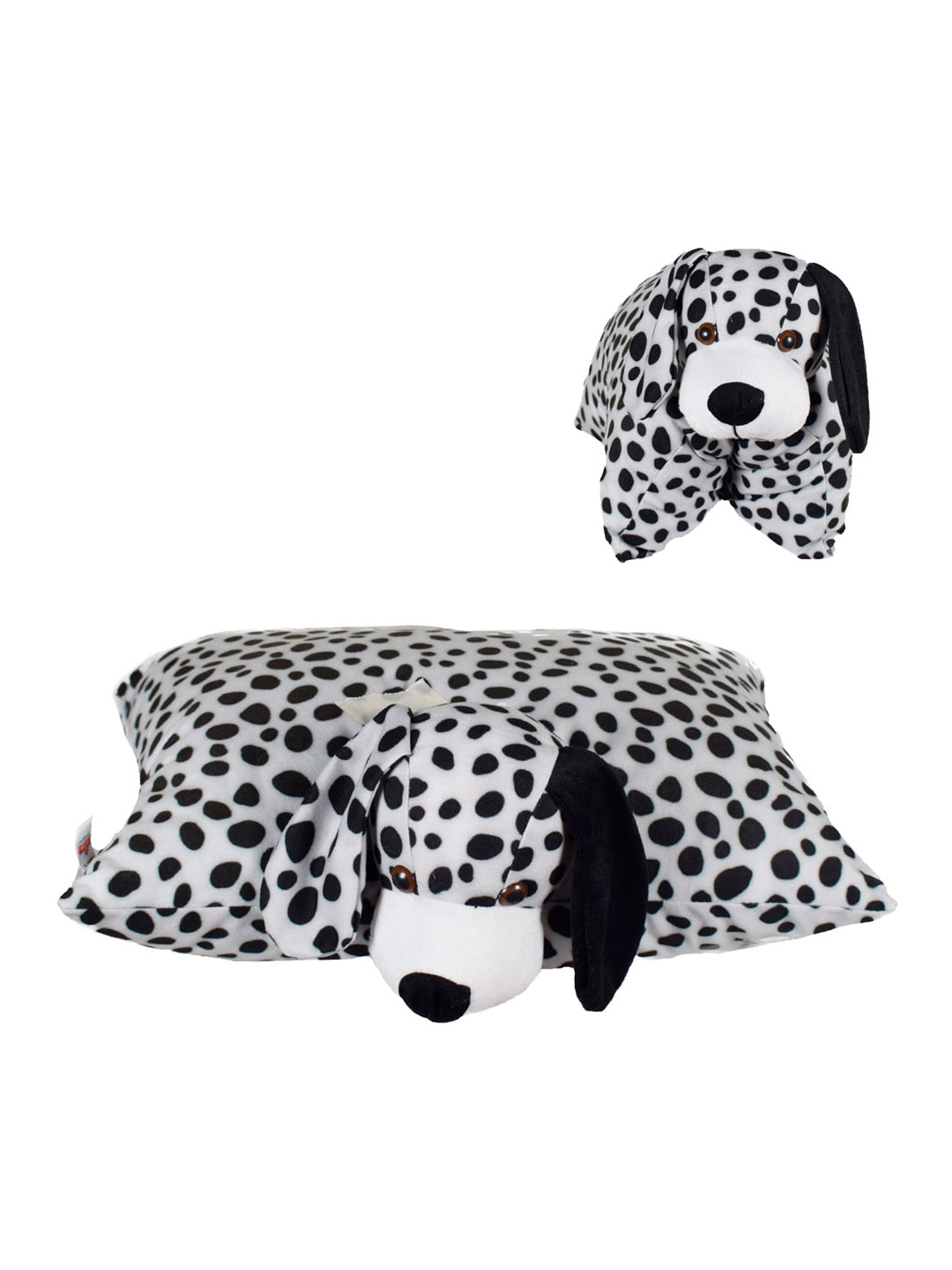 Ultra Kids Black & White Dalmatian Dog Folding Pillow Plush Soft Toy