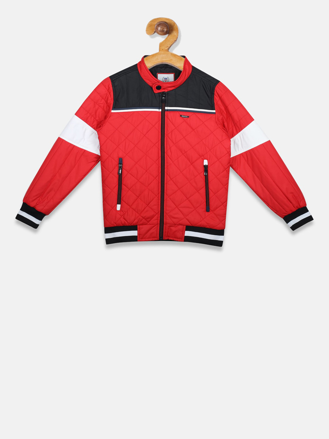 Monte Carlo Red Colour Bomber Jacket MONTE CARLO Full Sleeve Solid