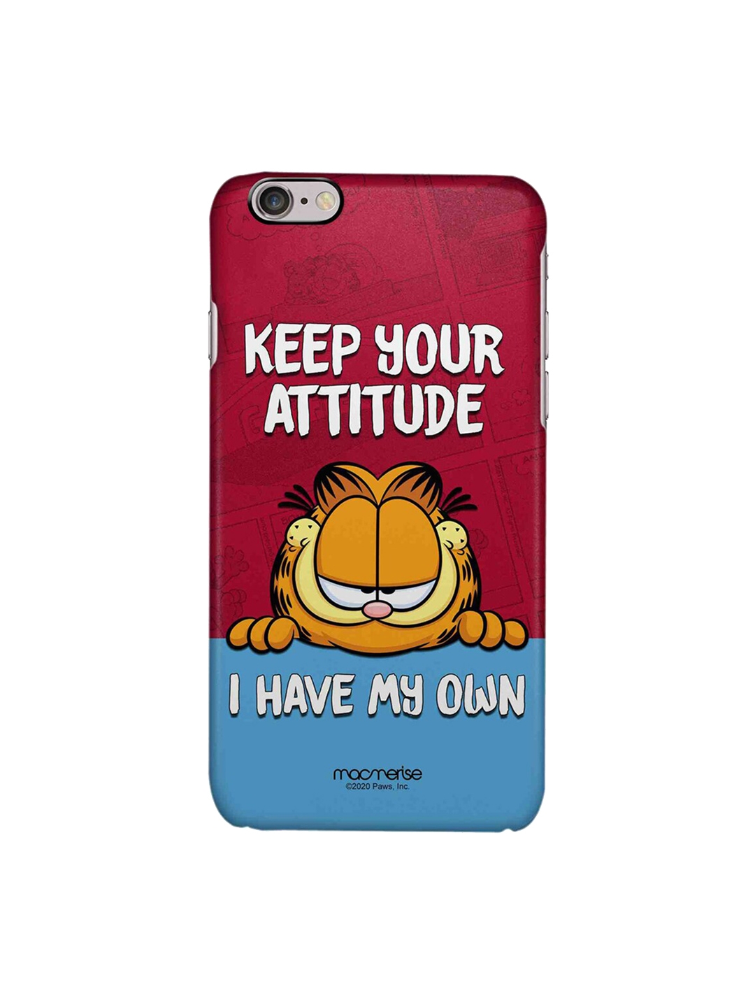 macmerise Red   Blue Attitude Garfield iPhone 6S Back Cover
