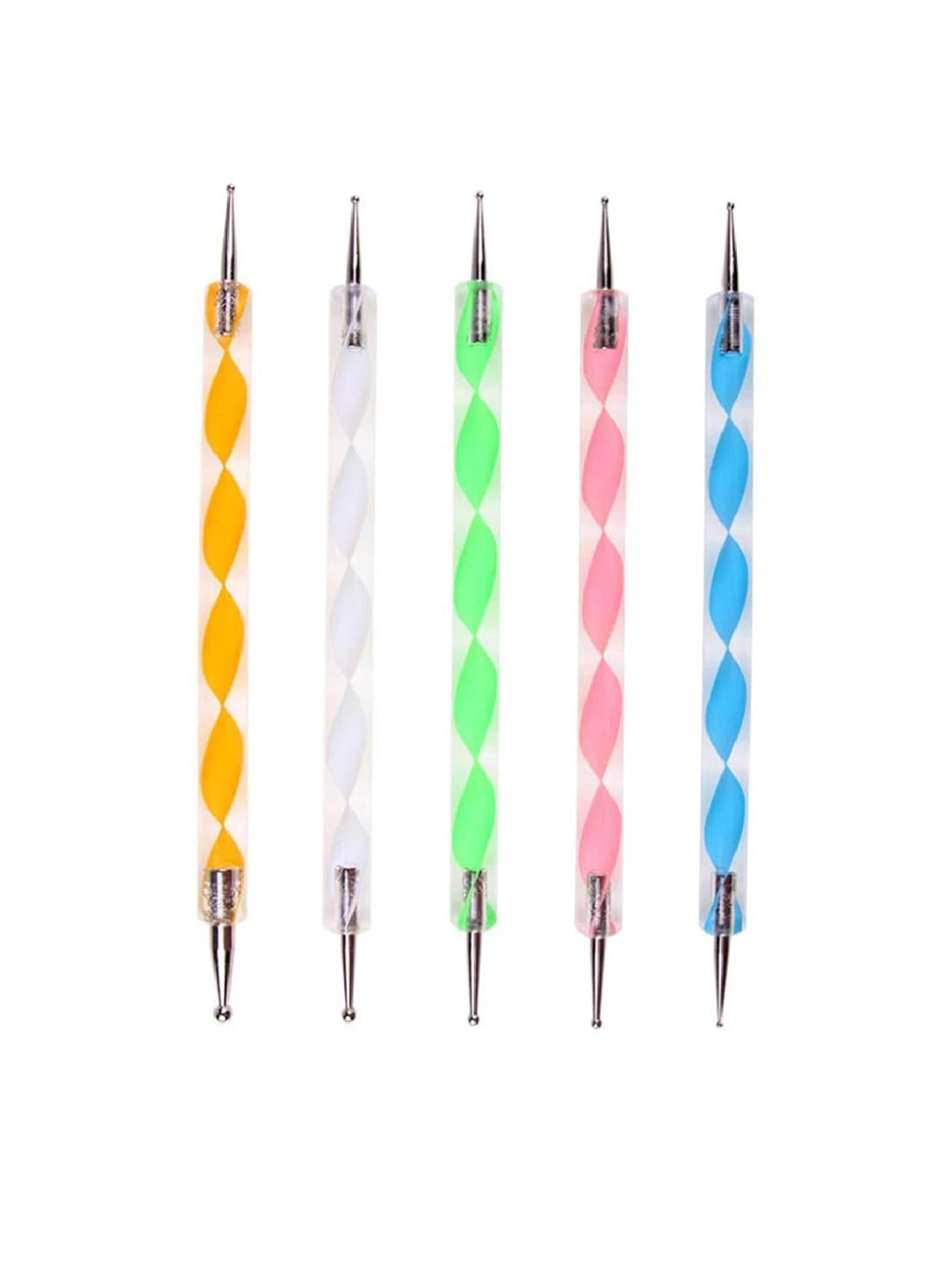Beaute Secrets Pack Of 5 Multicoloured Nail Art Dotting Tool Pen
