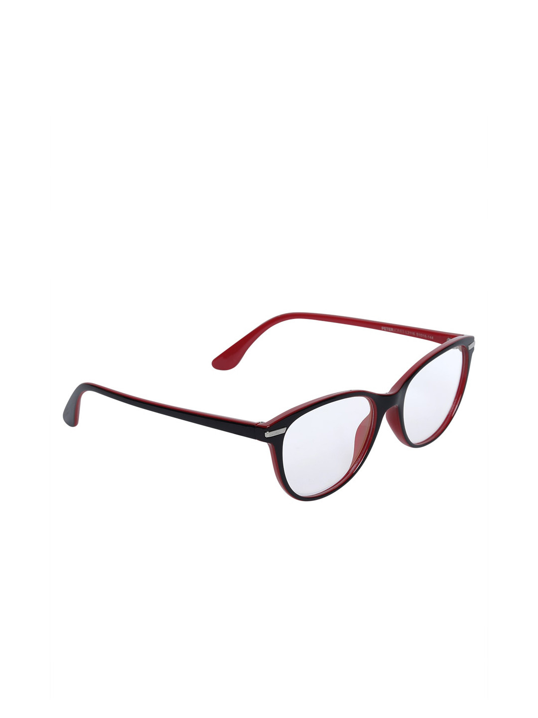 Peter Jones Eyewear Women Black & Red Solid Cateye Anti Glare Reading Glasses 6138I