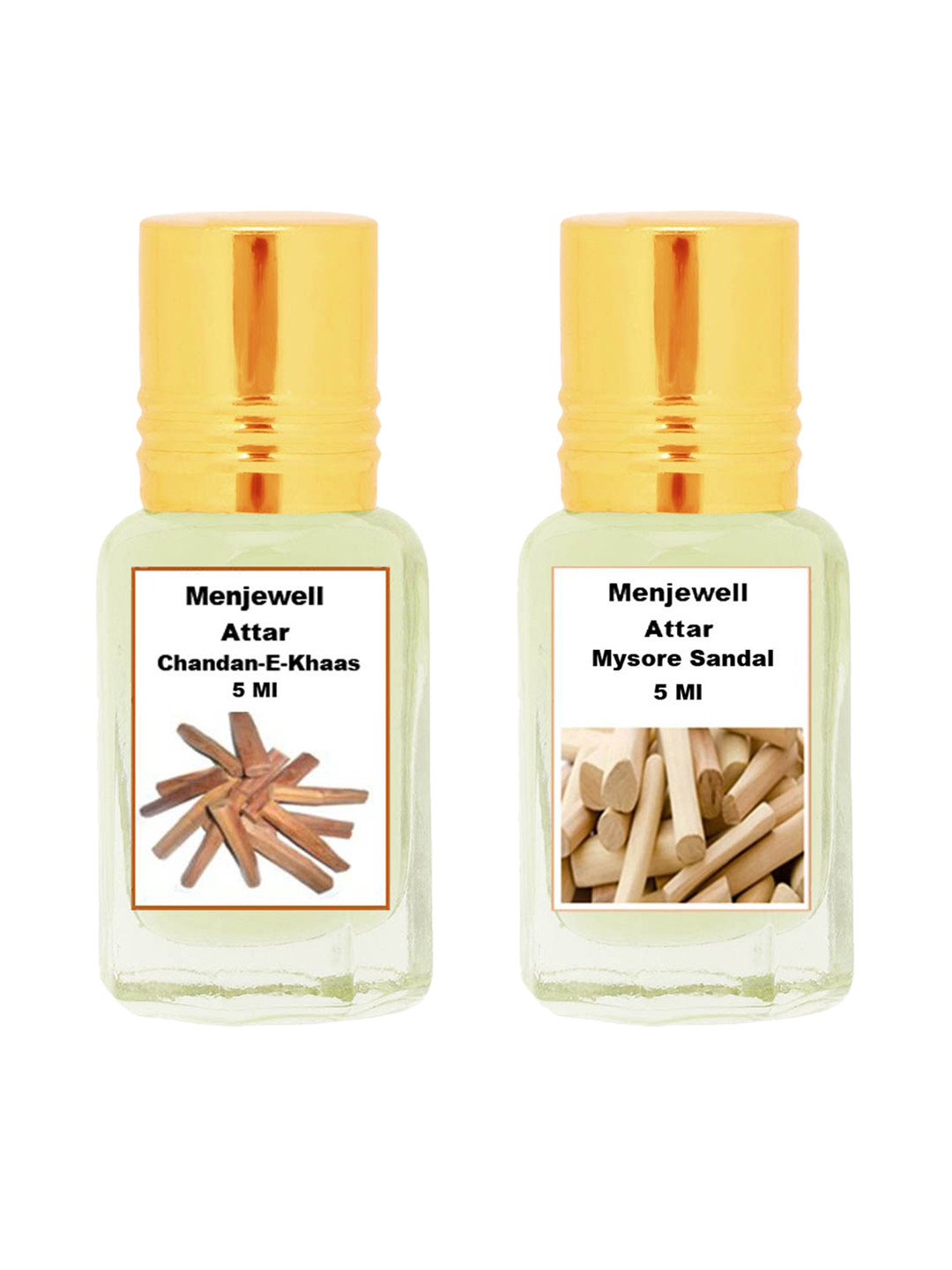 Menjewell Set of 2 Chandan-E-Khaas & Mysore Sandal Attar 10 ml