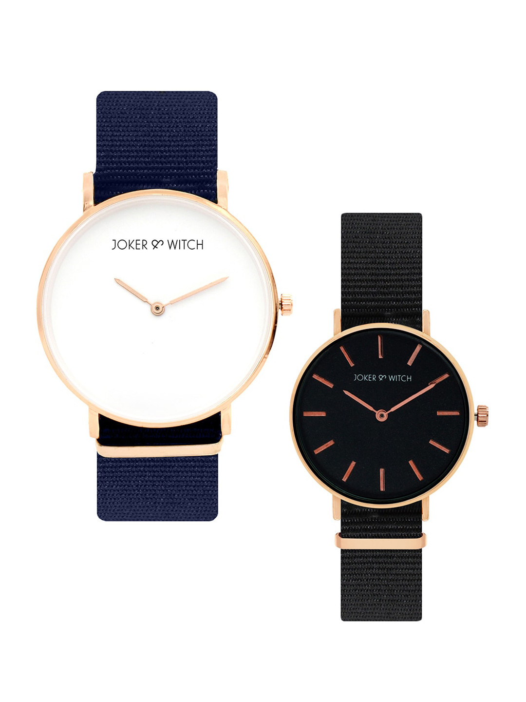 JOKER & WITCH White & Black William & Louisa Couple Watch Gift Set