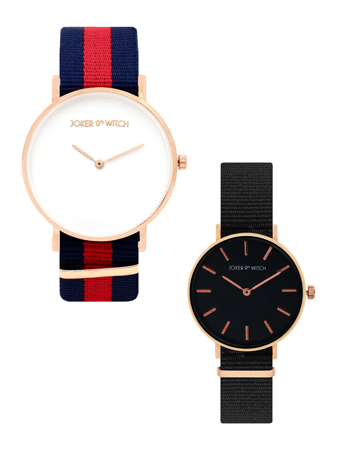 JOKER & WITCH Black & White Simba & Nala Couple Watch Gift Set JWCW105