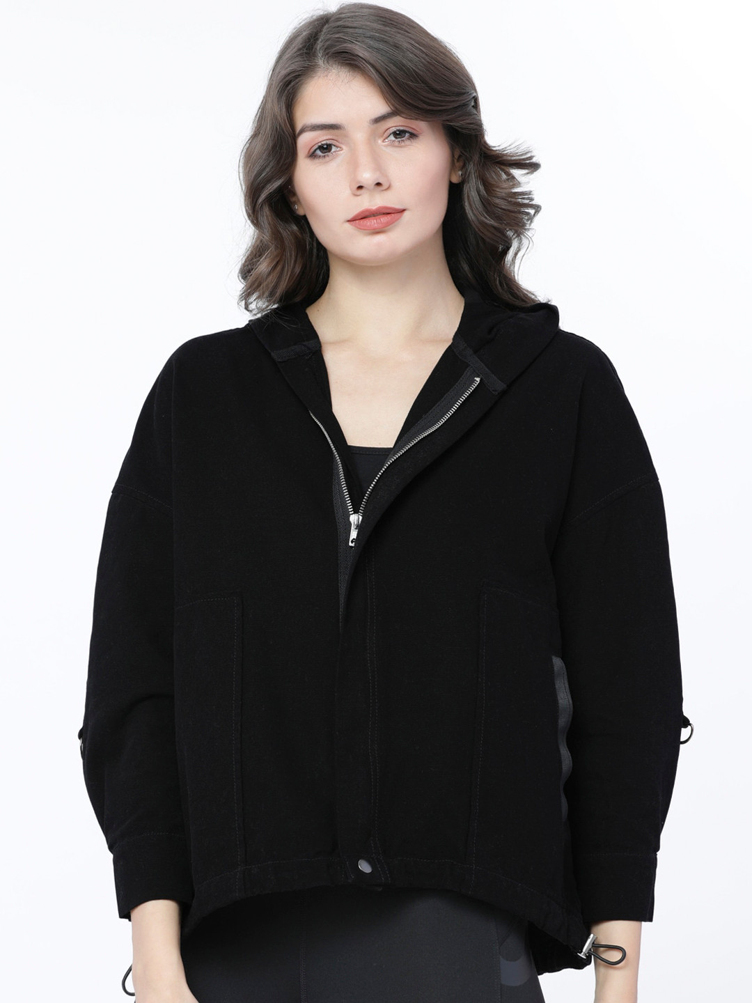 Tokyo Talkies Women Black Solid Tailored Shacket