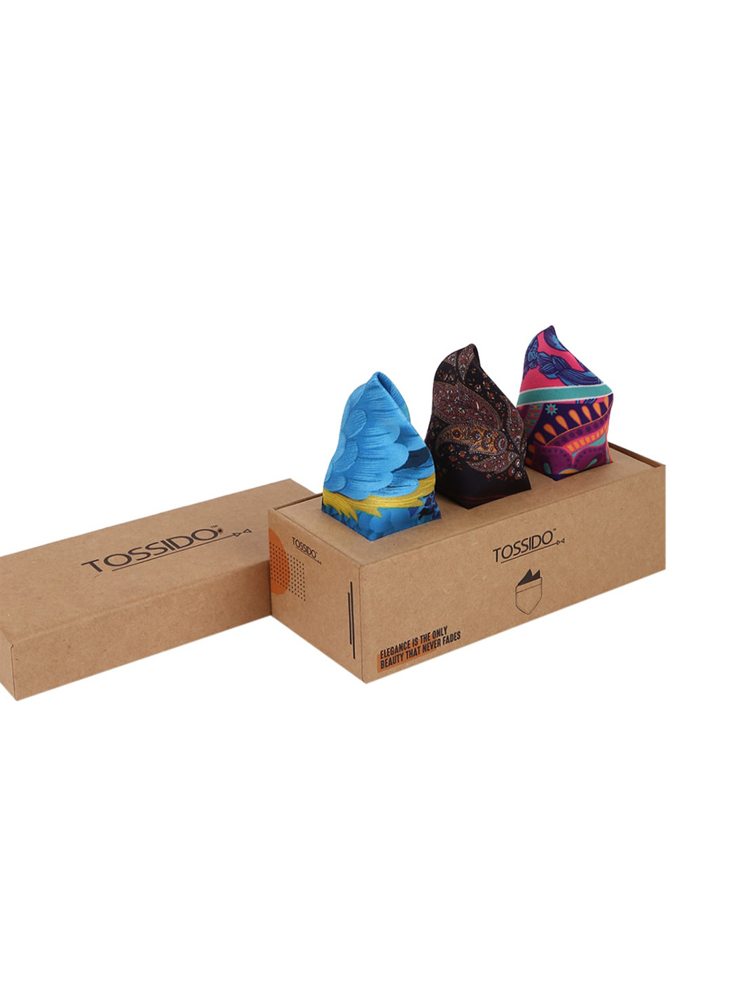 Tossido Men Pack Of 3 Printed Pocket Squares