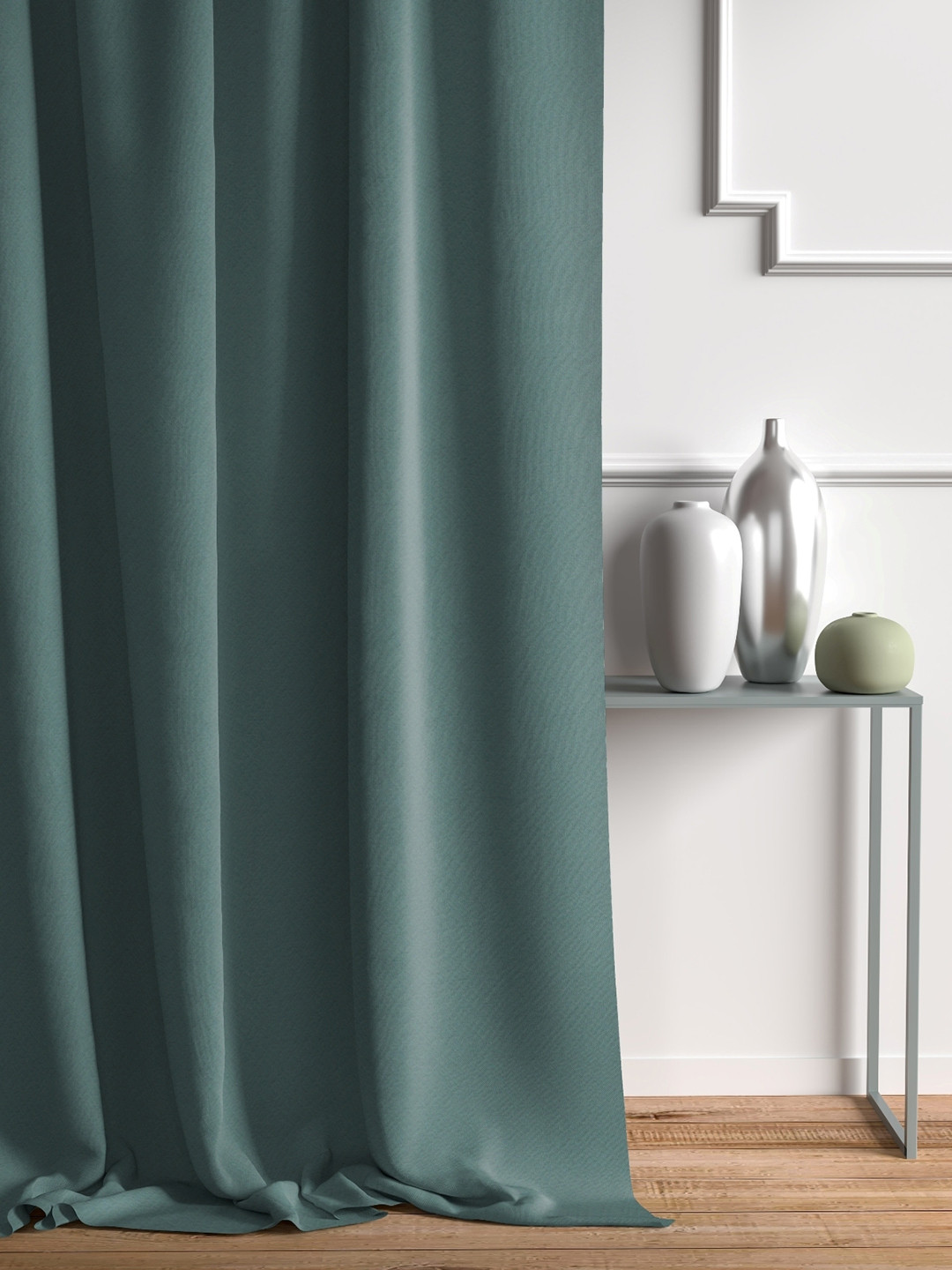 DDecor Teal Single Curtain Curtain
