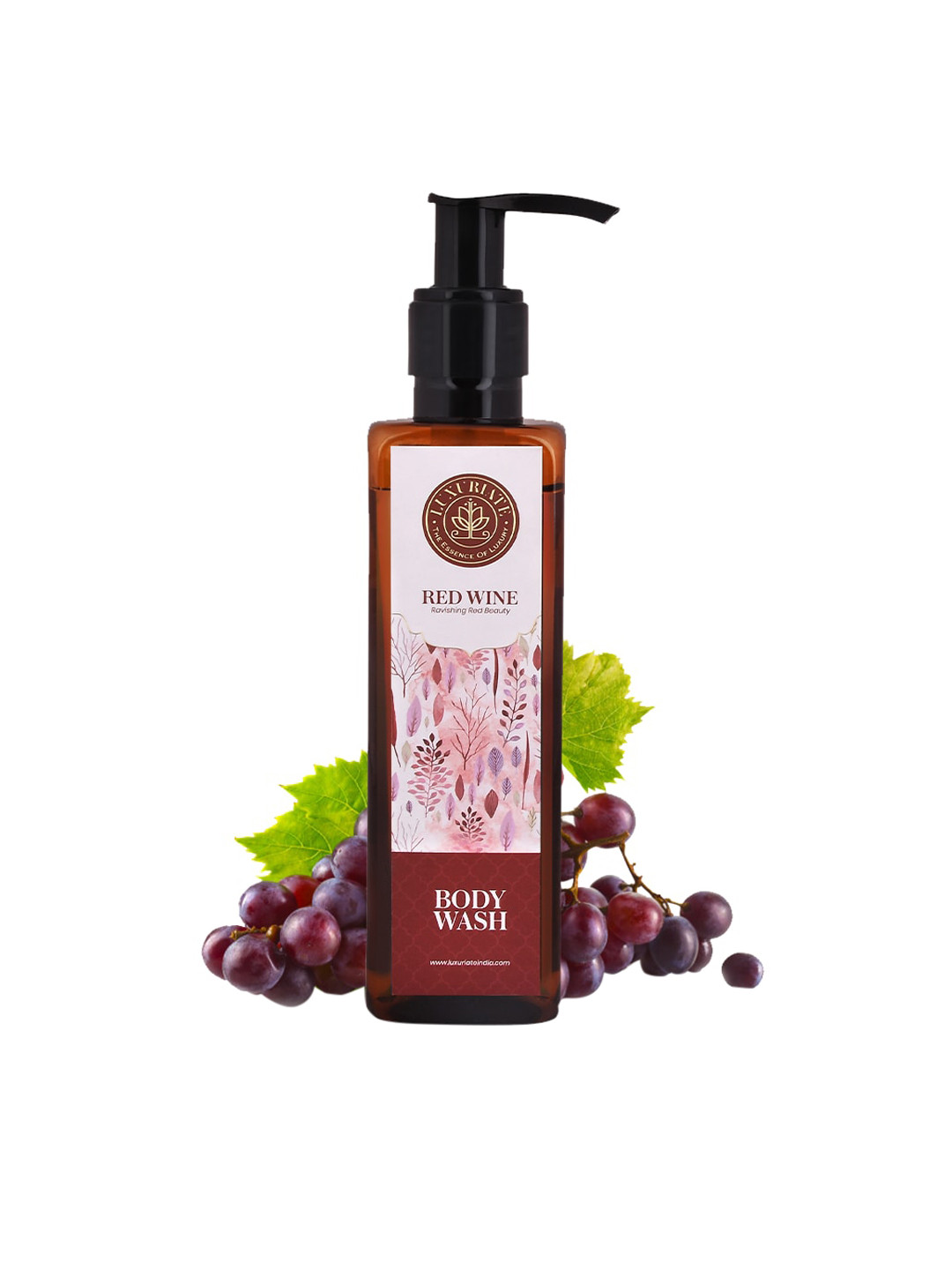 LUXURIATE Unisex Ravishing Red Wine Body Wash Shower Liquid, 200 ml