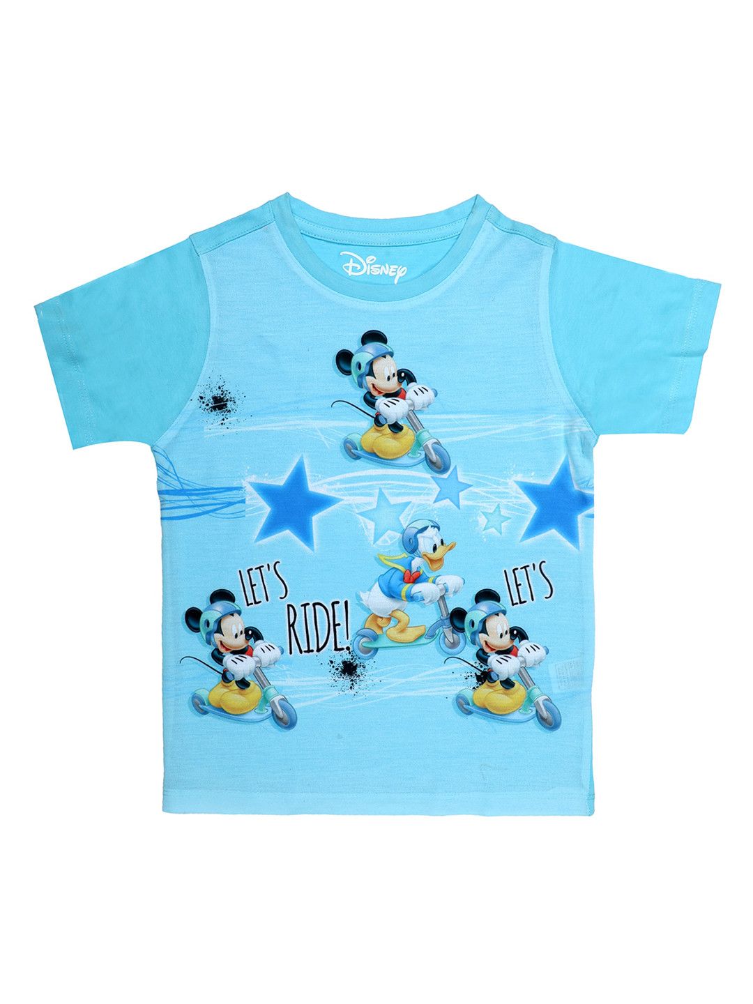 Disney by Wear Your Mind Boys Blue Mickey Mouse Family Printed T-shirt
