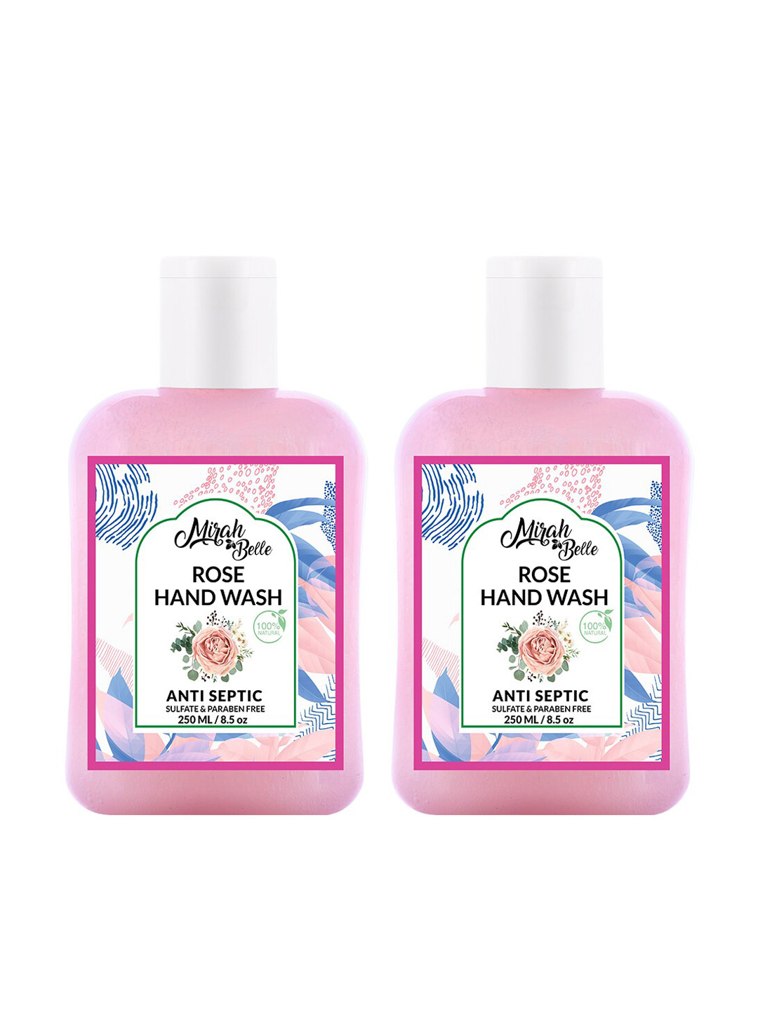 Mirah Belle Set of 2 Rose Paraben Free Hand Wash 250 ml