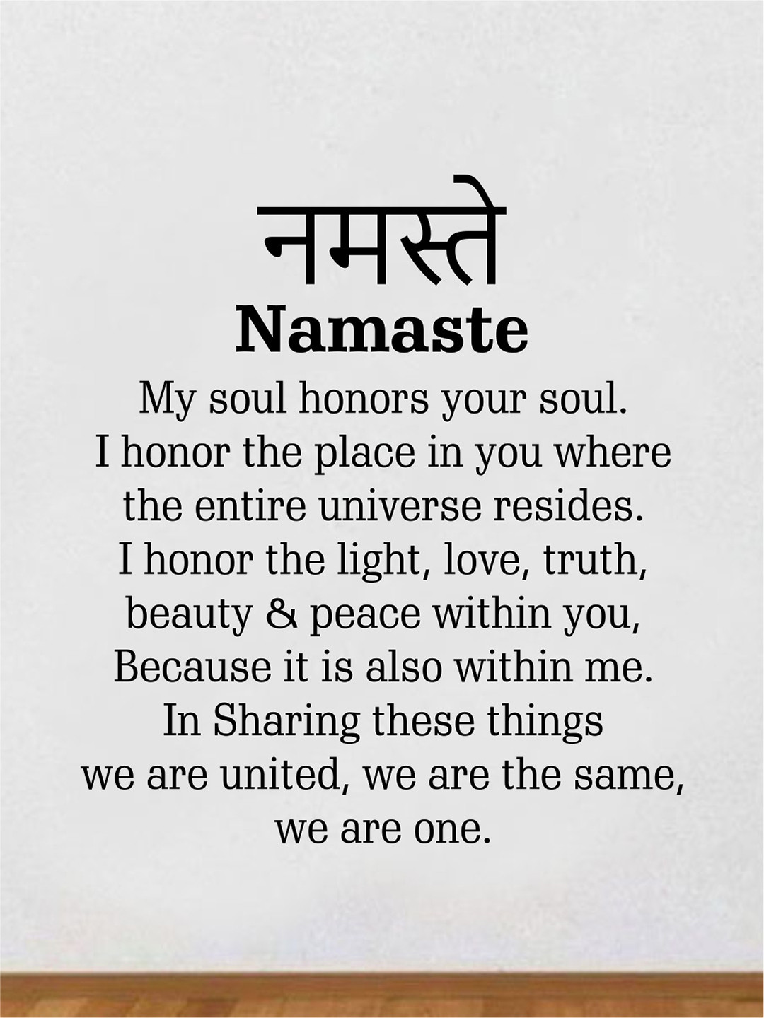 rawpockets White & Black Namaste Welcome Note Wall Sticker