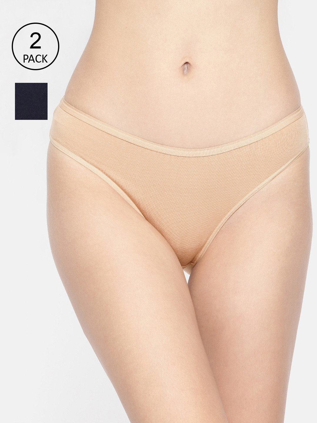 Inner Sense Women Pack Of 2 Solid Antimicrobial Sustainable Bikini Briefs IMPC004