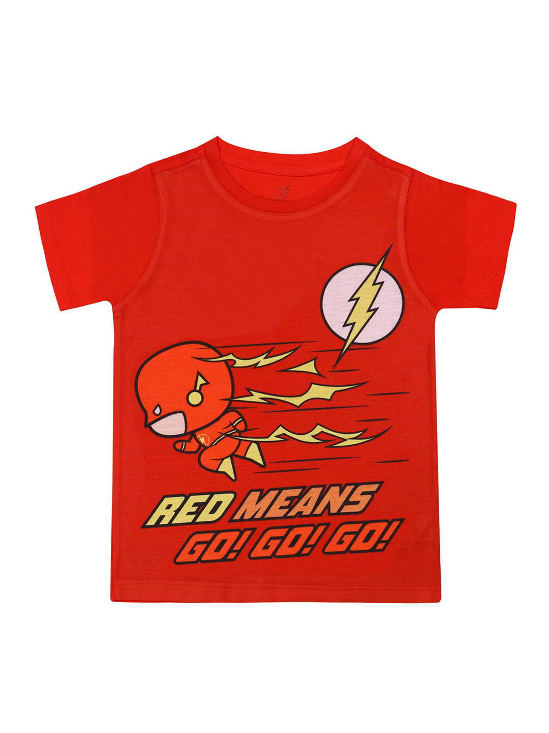 Flash Boys Red Flash Printed Round Neck T-shirt