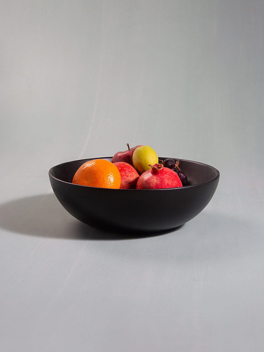 ellementry Black Solid Handcrafted Midnight Mango Wood Serving Bowl