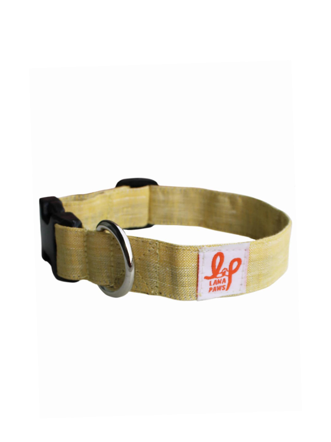 LANA PAWS Yellow Self Design Sustainable Dog Collar