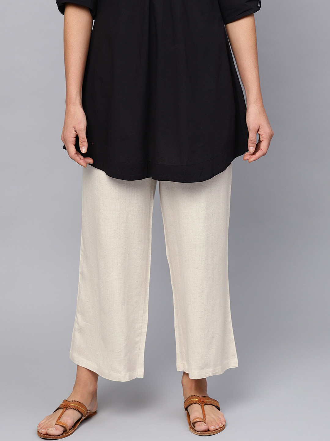 anayna Women Off White Solid