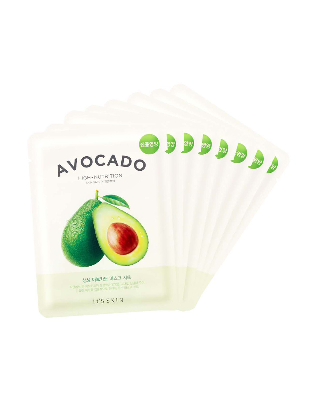 Its Skin Set of 8 The Fresh Mask Sheet -Avocado
