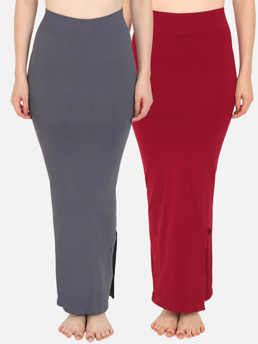 Beau Design Women Pack of 2 Solid Saree Shapewear
