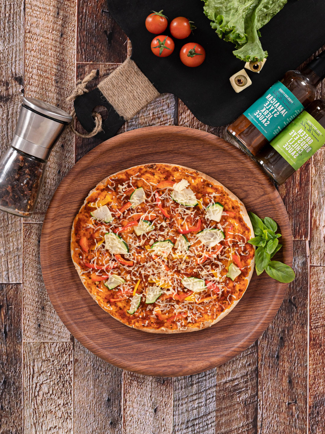 GOODHOMES Brown Solid Pizza Serving Plate