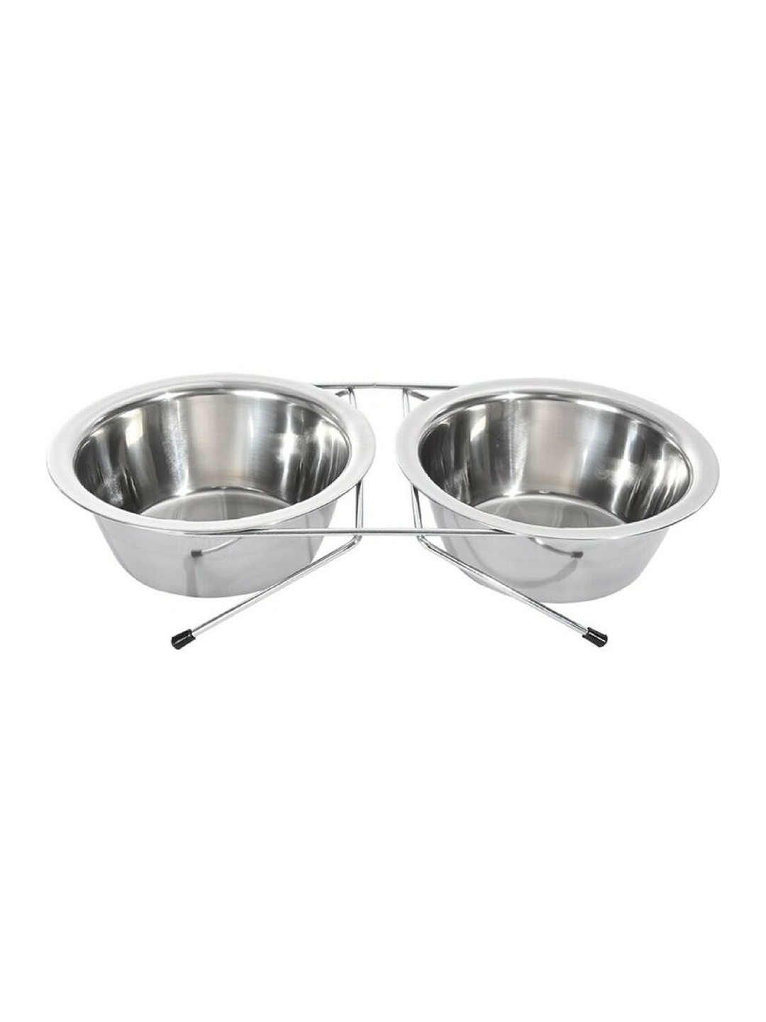 PETS EMPIRE Stainless Steel Dog Double Diner Pet Bowl Set