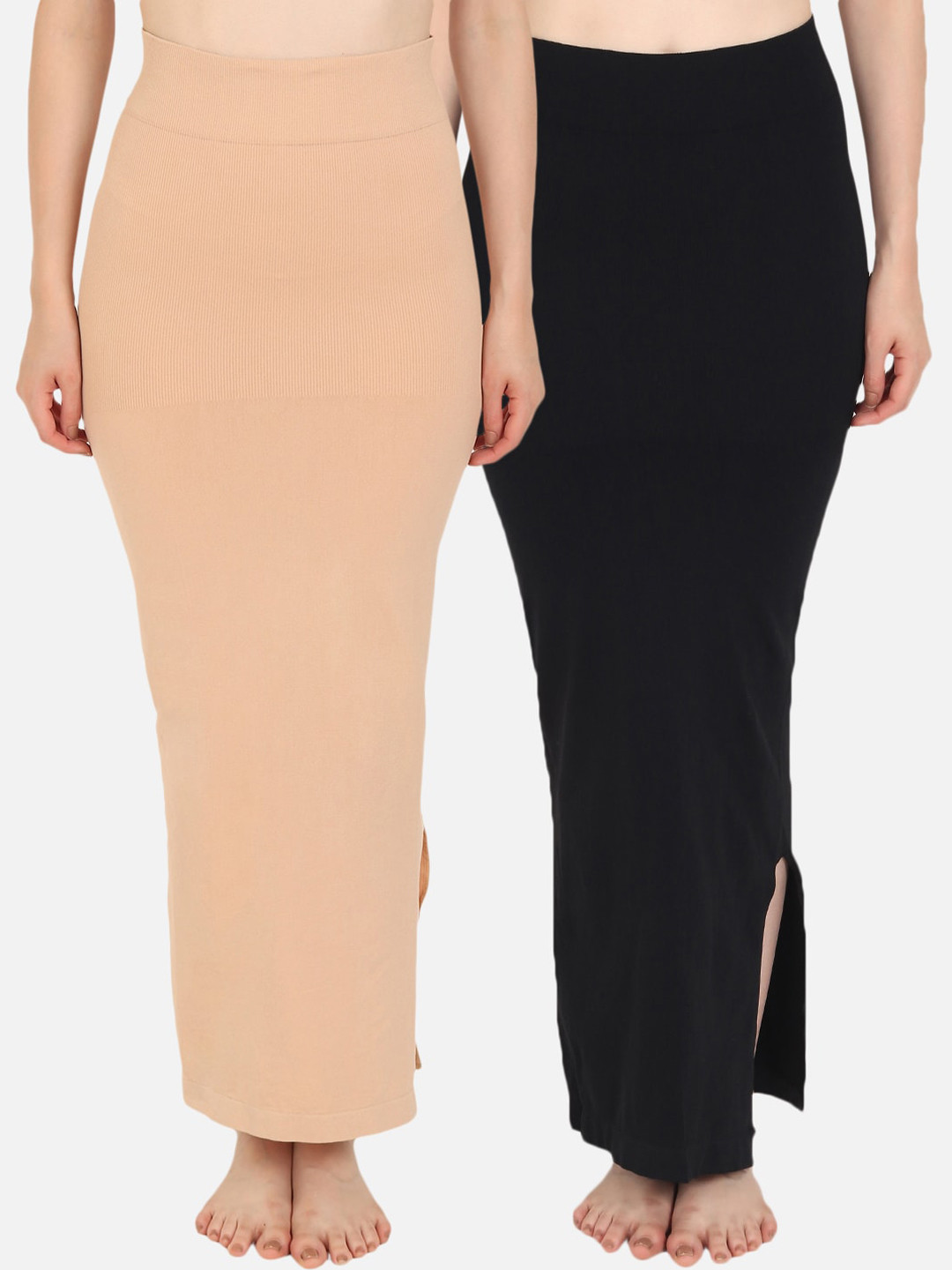 Beau Design Women Pack Of 2 Solid Saree Shapewear PCBD-SS