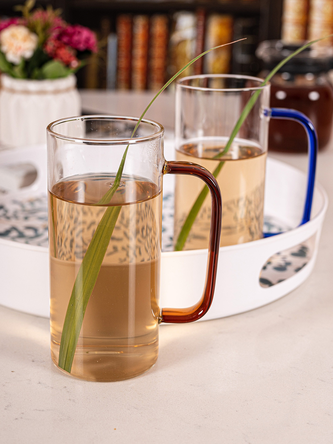 GOODHOMES Transparent Solid Glass Cups Set