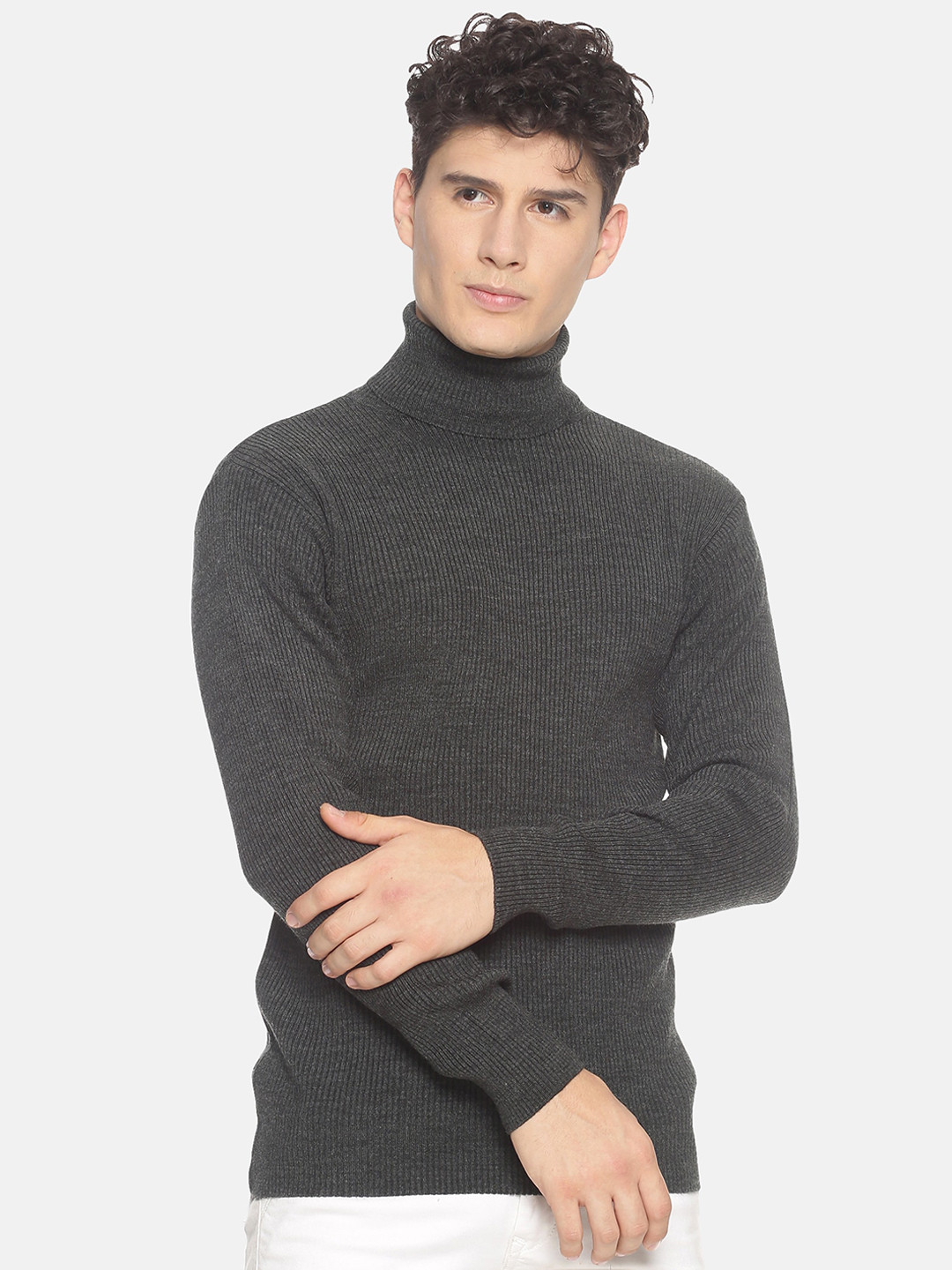 513 Men Charcoal Ribbed