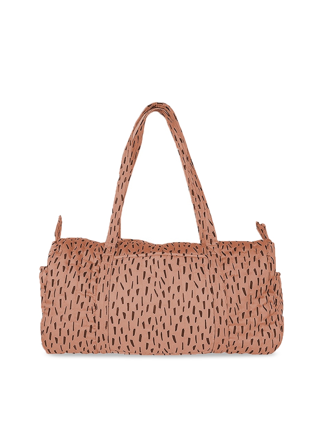Moms Home Infant Kids Brown Printed Organic Cotton Sustainable Baby Diaper Duffel Bag