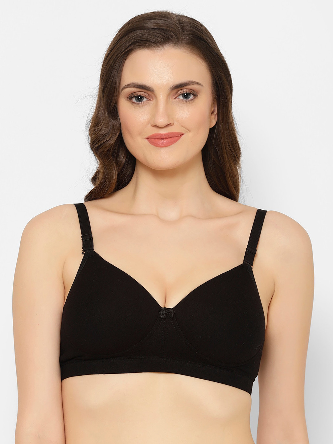 Floret Non-Wired Padded Seamless Pushup T-Shirt Bra with Regular and Transparent Straps