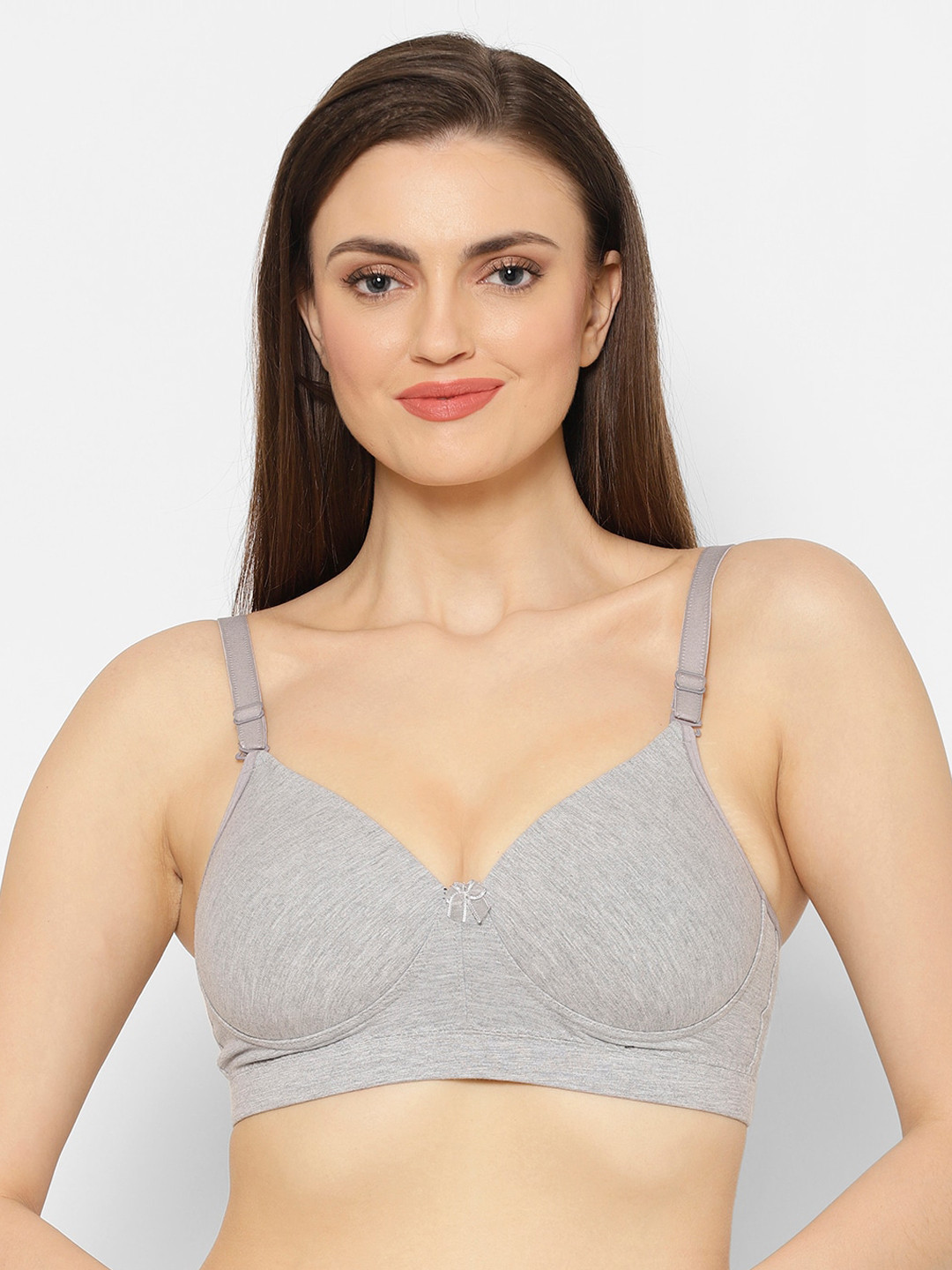 Floret Non-Wired Padded Seamless Pushup T-Shirt Bra with Regular and Transparent Straps