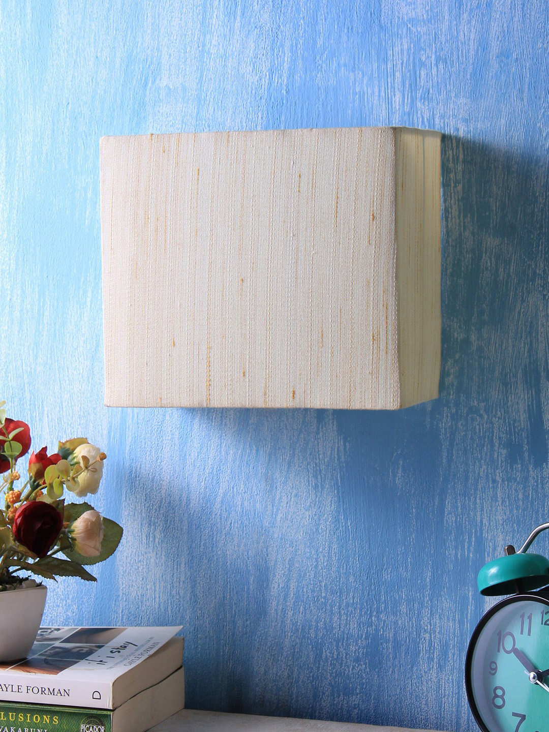 Devansh Cream-Coloured Solid Contemporary Flush Mount Wall Lamp
