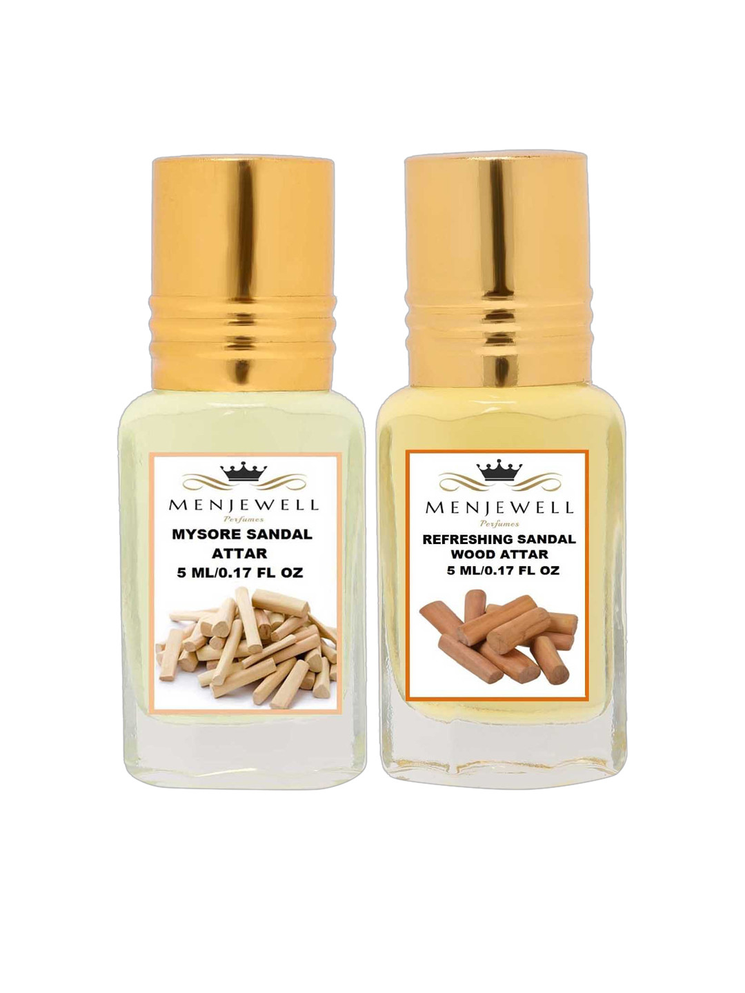 Menjewell Set of 2 Sandal woodAttar