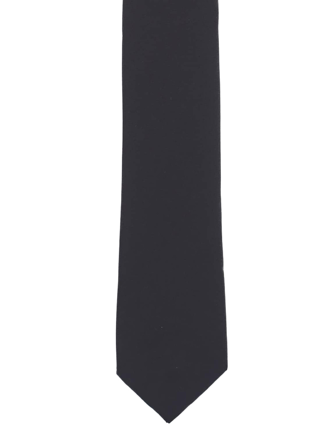 The Tie Hub Black Solid Skinny Tie
