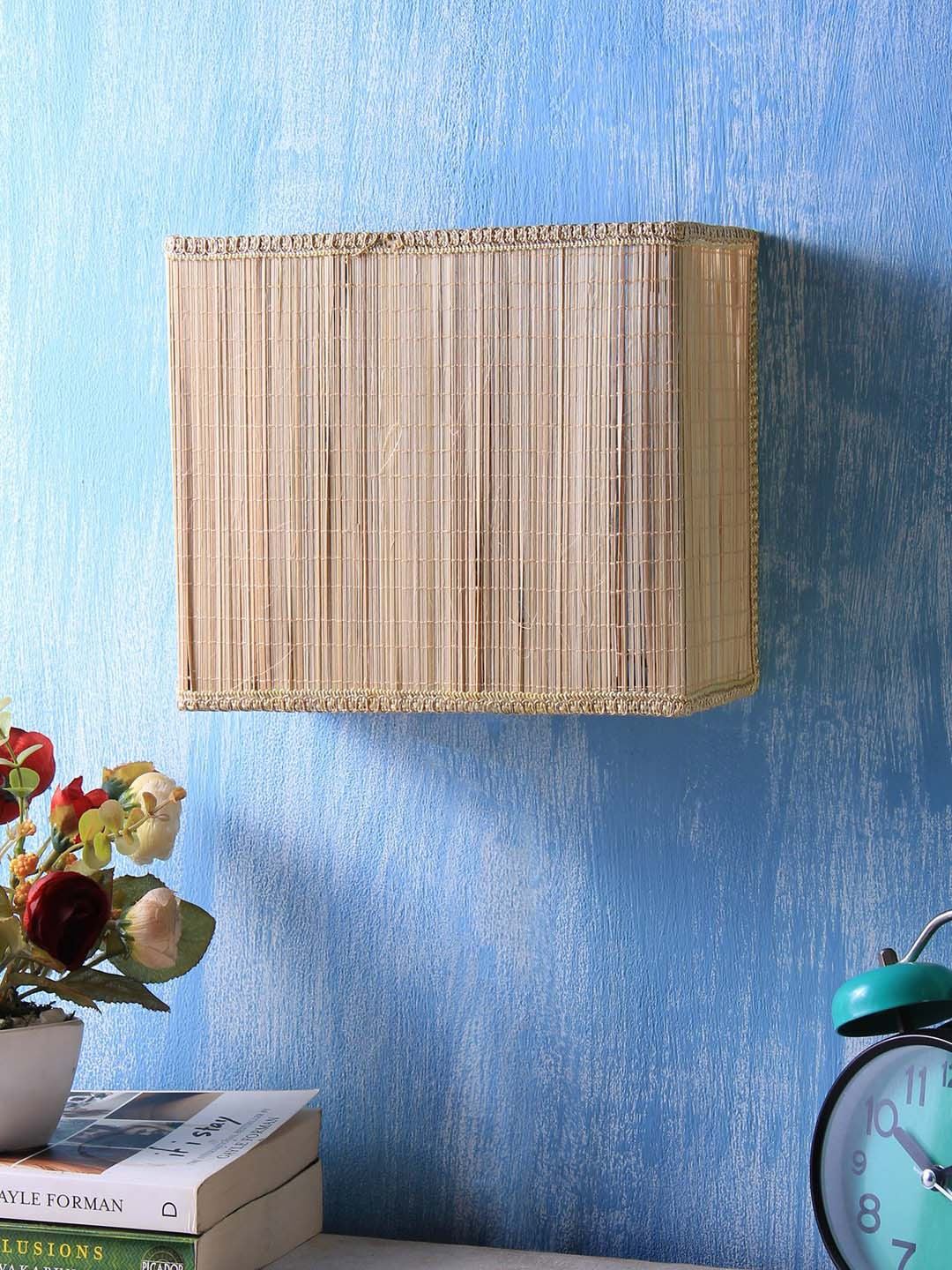 Devansh Beige Solid Contemporary Flush Mount Wall Lamp