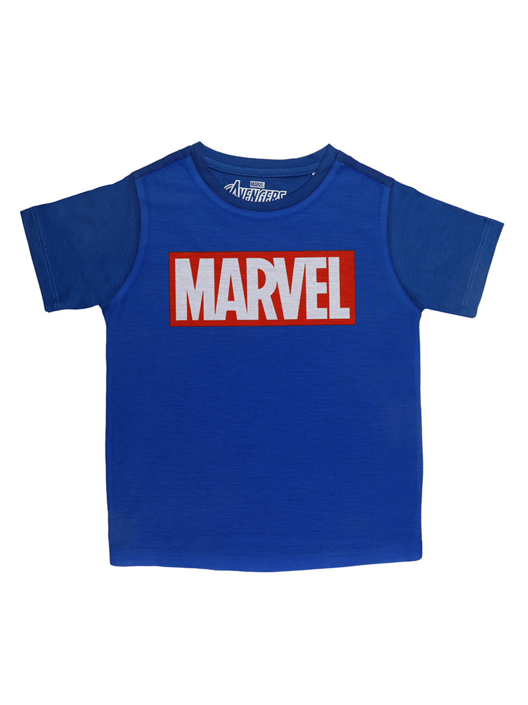 Marvel Avengers Boys Blue Printed Round Neck T-shirt