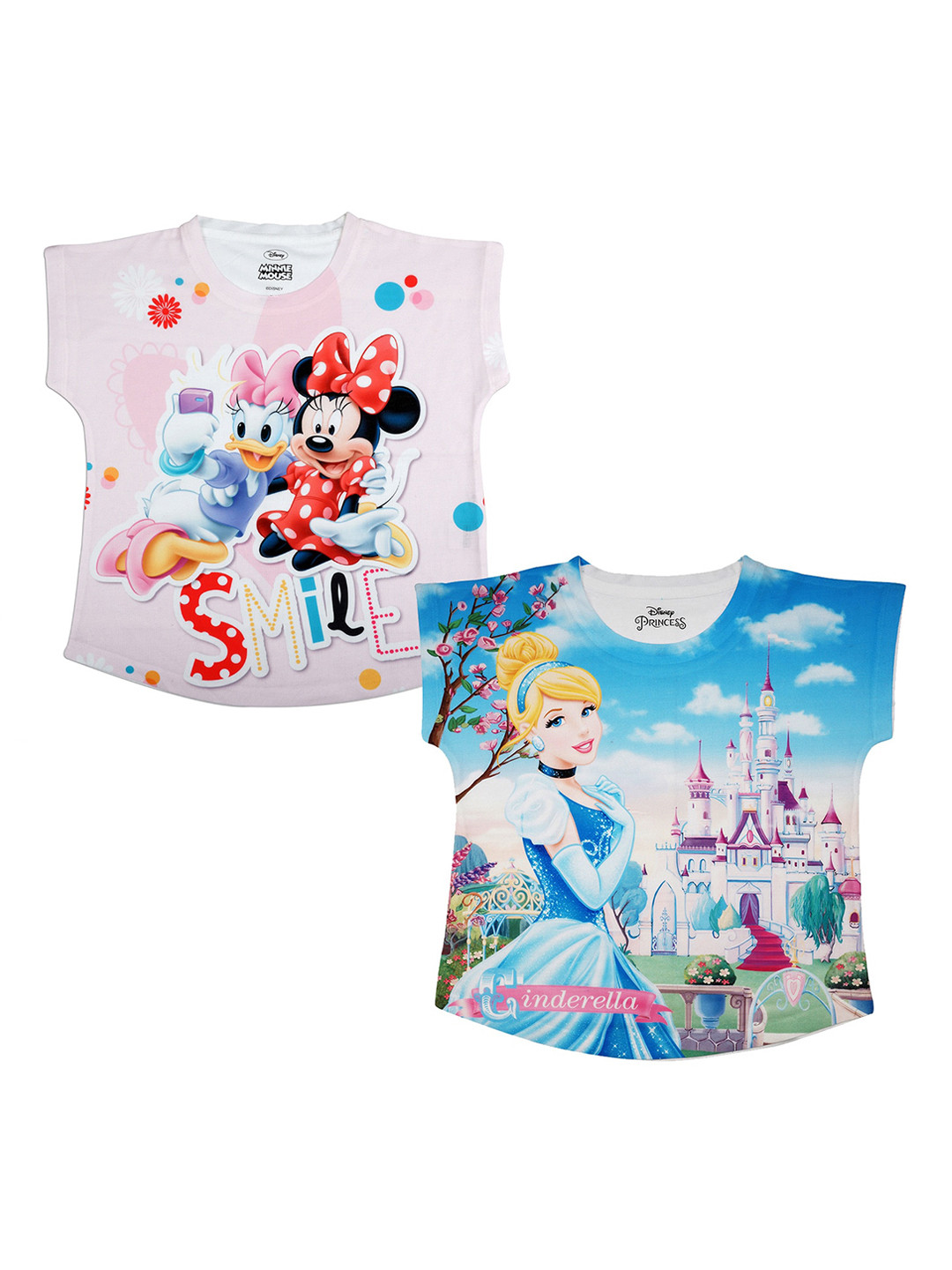Disney by Wear Your Mind Pack Of 2 Pink Printed Top