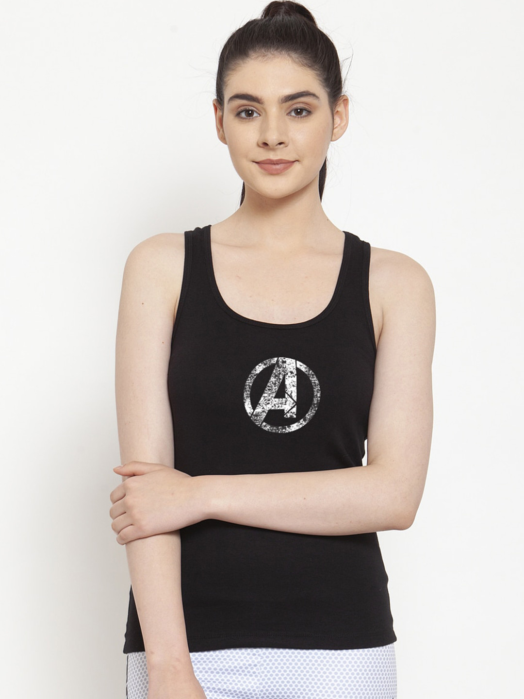 Friskers Black & White Print Tank Top
