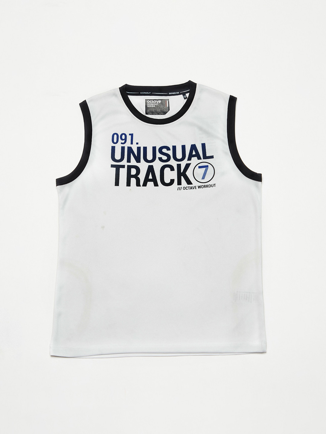 Octave Boys White Printed Round Neck T-shirt