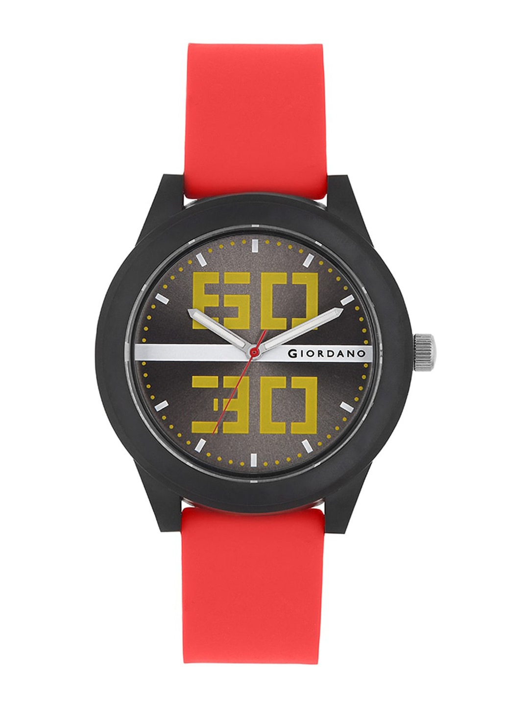 GIORDANO Men Black & Red Analogue Watch GD4050-02