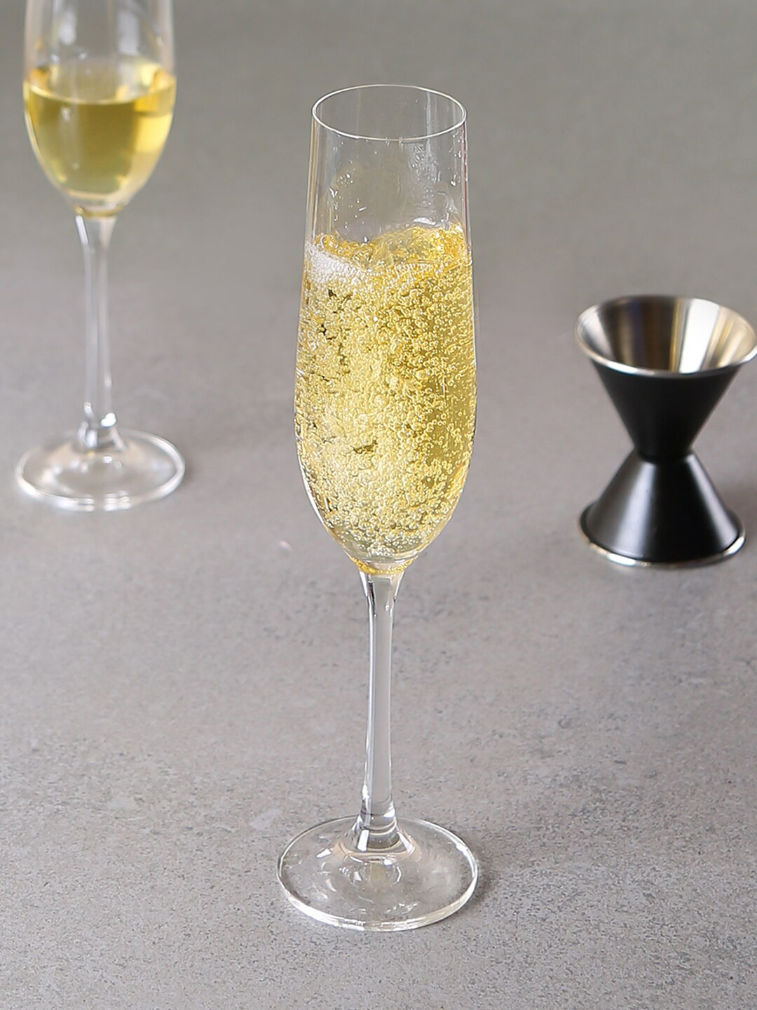 Bohemia Crystal Set Of 2 Transparent Champagne Flute Glasses